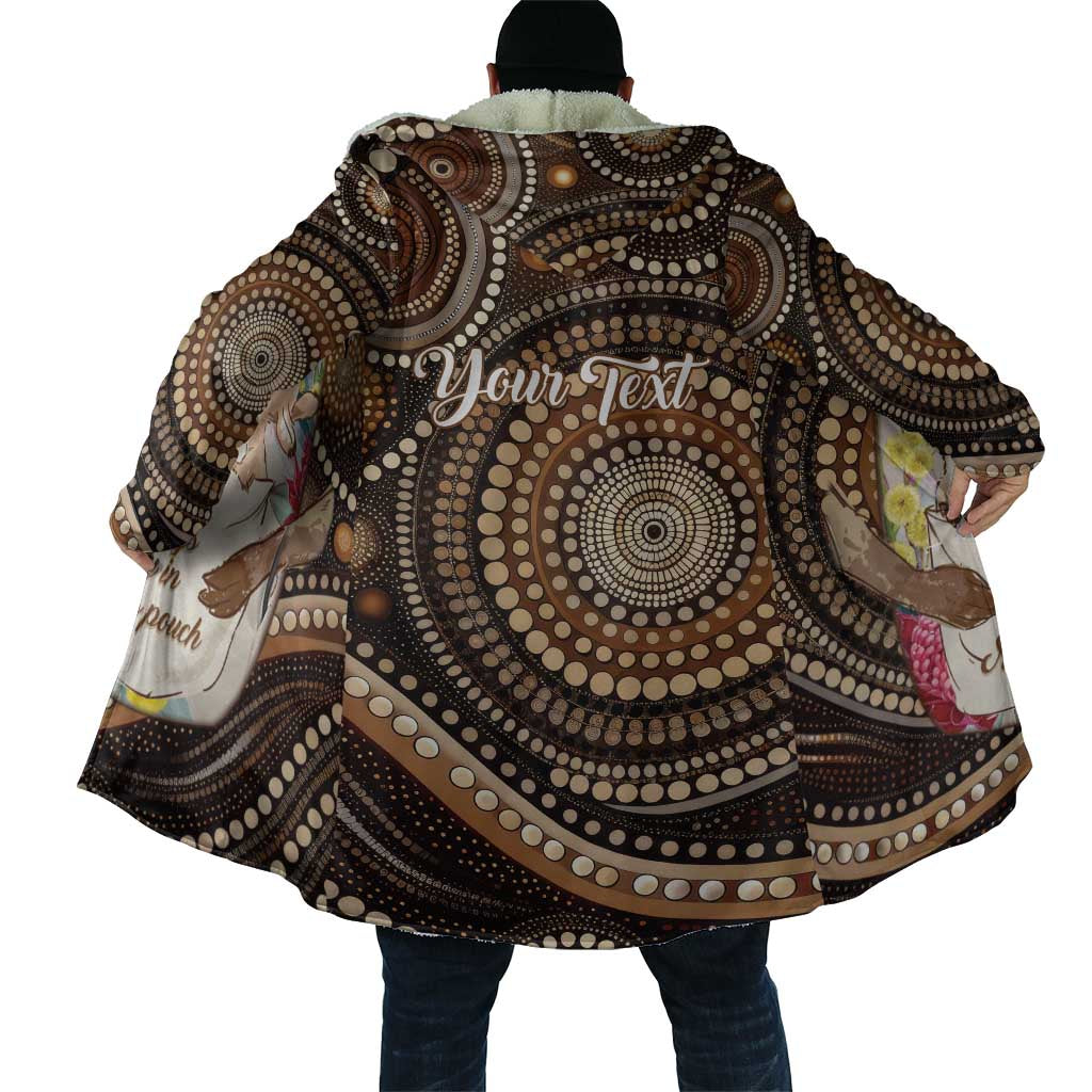 Kangaroo Australia Mother's Day Personalised Cloak Always Cozy In Mum’s Pouch Aboriginal Art