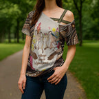Kangaroo Australia Mother's Day Personalised Cross Shoulder Shirt Always Cozy In Mum’s Pouch Aboriginal Art