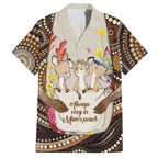 Kangaroo Australia Mother's Day Personalised Hawaiian Shirt Always Cozy In Mum’s Pouch Aboriginal Art