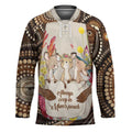 Kangaroo Australia Mother's Day Personalised Hockey Jersey Always Cozy In Mum’s Pouch Aboriginal Art