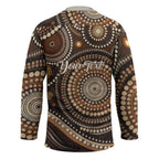 Kangaroo Australia Mother's Day Personalised Hockey Jersey Always Cozy In Mum’s Pouch Aboriginal Art