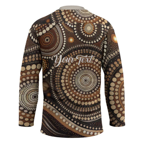 Kangaroo Australia Mother's Day Personalised Hockey Jersey Always Cozy In Mum’s Pouch Aboriginal Art