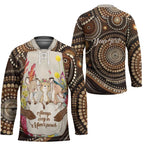 Kangaroo Australia Mother's Day Personalised Hockey Jersey Always Cozy In Mum’s Pouch Aboriginal Art