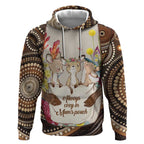 Kangaroo Australia Mother's Day Personalised Hoodie Always Cozy In Mum’s Pouch Aboriginal Art