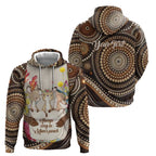 Kangaroo Australia Mother's Day Personalised Hoodie Always Cozy In Mum’s Pouch Aboriginal Art