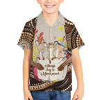 Kangaroo Australia Mother's Day Personalised Kid Hawaiian Shirt Always Cozy In Mum’s Pouch Aboriginal Art