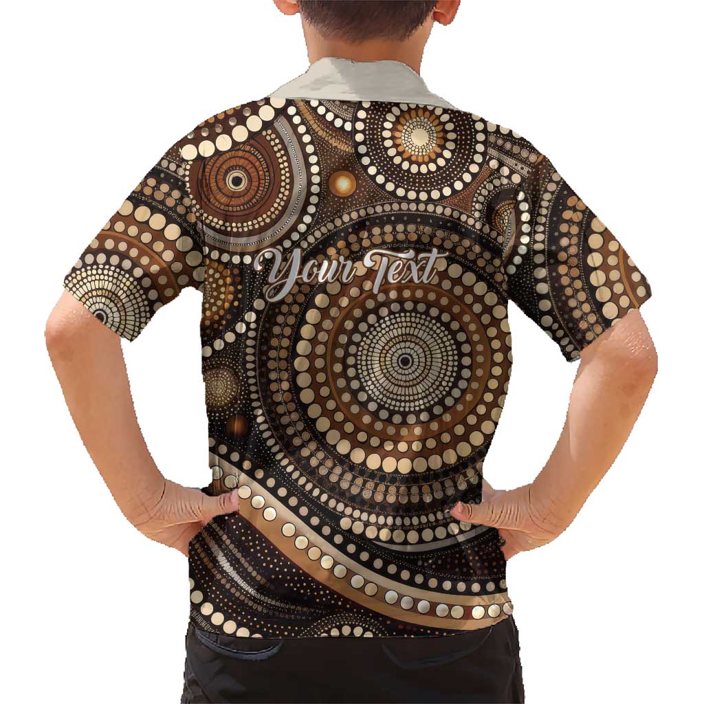Kangaroo Australia Mother's Day Personalised Kid Hawaiian Shirt Always Cozy In Mum’s Pouch Aboriginal Art
