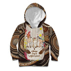 Kangaroo Australia Mother's Day Personalised Kid Hoodie Always Cozy In Mum’s Pouch Aboriginal Art