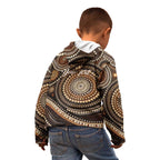 Kangaroo Australia Mother's Day Personalised Kid Hoodie Always Cozy In Mum’s Pouch Aboriginal Art