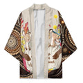 Kangaroo Australia Mother's Day Personalised Kimono Always Cozy In Mum’s Pouch Aboriginal Art