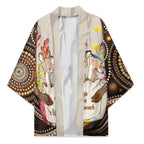 Kangaroo Australia Mother's Day Personalised Kimono Always Cozy In Mum’s Pouch Aboriginal Art