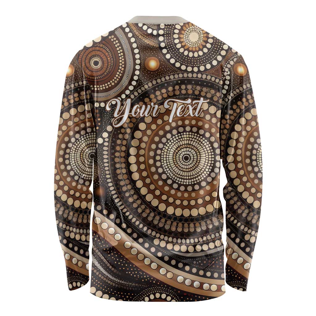 Kangaroo Australia Mother's Day Personalised Long Sleeve Shirt Always Cozy In Mum’s Pouch Aboriginal Art