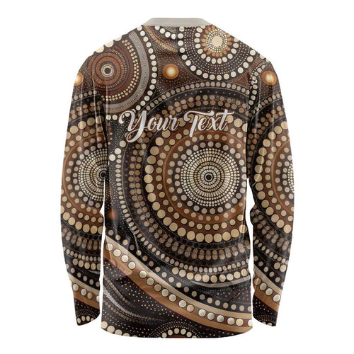 Kangaroo Australia Mother's Day Personalised Long Sleeve Shirt Always Cozy In Mum’s Pouch Aboriginal Art