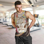 Kangaroo Australia Mother's Day Personalised Men Tank Top Always Cozy In Mum’s Pouch Aboriginal Art