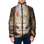 Kangaroo Australia Mother's Day Personalised Padded Jacket Always Cozy In Mum’s Pouch Aboriginal Art