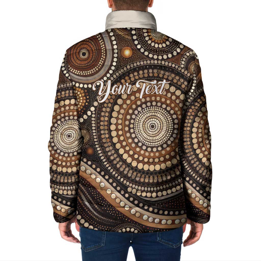 Kangaroo Australia Mother's Day Personalised Padded Jacket Always Cozy In Mum’s Pouch Aboriginal Art