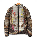 Kangaroo Australia Mother's Day Personalised Padded Jacket Always Cozy In Mum’s Pouch Aboriginal Art