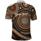 Kangaroo Australia Mother's Day Personalised Polo Shirt Always Cozy In Mum’s Pouch Aboriginal Art