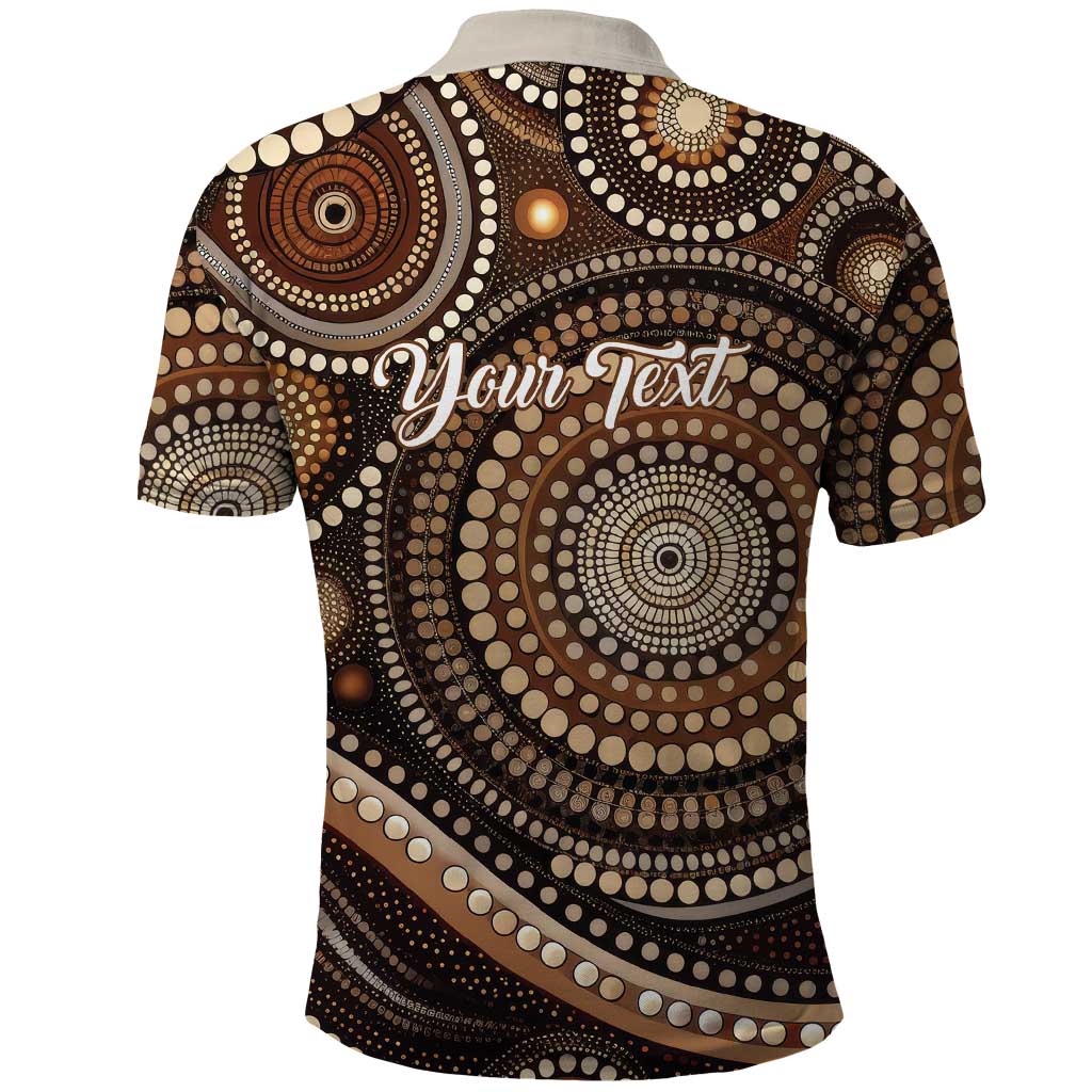 Kangaroo Australia Mother's Day Personalised Polo Shirt Always Cozy In Mum’s Pouch Aboriginal Art