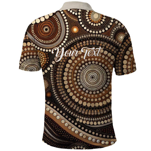 Kangaroo Australia Mother's Day Personalised Polo Shirt Always Cozy In Mum’s Pouch Aboriginal Art