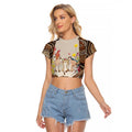 Kangaroo Australia Mother's Day Personalised Raglan Cropped T Shirt Always Cozy In Mum’s Pouch Aboriginal Art