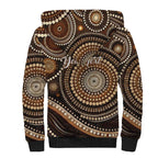 Kangaroo Australia Mother's Day Personalised Sherpa Hoodie Always Cozy In Mum’s Pouch Aboriginal Art