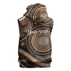Kangaroo Australia Mother's Day Personalised Sleeveless Hoodie Always Cozy In Mum’s Pouch Aboriginal Art