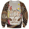 Kangaroo Australia Mother's Day Personalised Sweatshirt Always Cozy In Mum’s Pouch Aboriginal Art