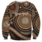 Kangaroo Australia Mother's Day Personalised Sweatshirt Always Cozy In Mum’s Pouch Aboriginal Art