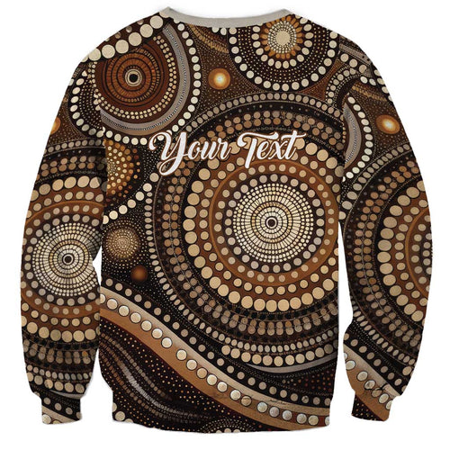 Kangaroo Australia Mother's Day Personalised Sweatshirt Always Cozy In Mum’s Pouch Aboriginal Art