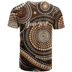Kangaroo Australia Mother's Day Personalised T Shirt Always Cozy In Mum’s Pouch Aboriginal Art