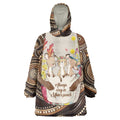 Kangaroo Australia Mother's Day Personalised Wearable Blanket Hoodie Always Cozy In Mum’s Pouch Aboriginal Art