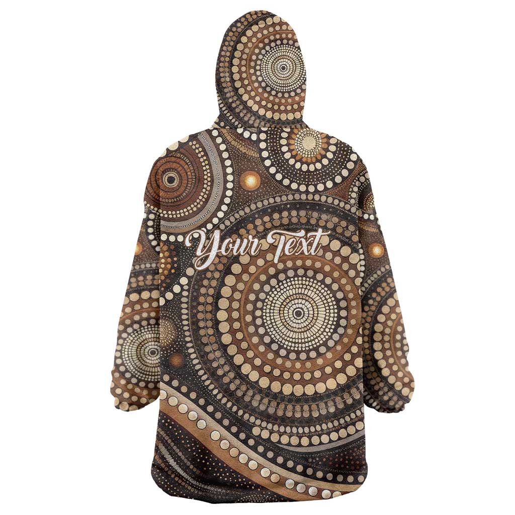 Kangaroo Australia Mother's Day Personalised Wearable Blanket Hoodie Always Cozy In Mum’s Pouch Aboriginal Art