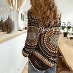 Kangaroo Australia Mother's Day Personalised Women Casual Shirt Always Cozy In Mum’s Pouch Aboriginal Art