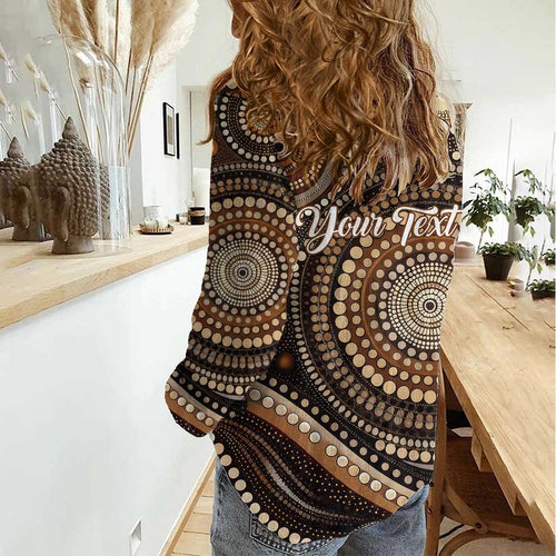 Kangaroo Australia Mother's Day Personalised Women Casual Shirt Always Cozy In Mum’s Pouch Aboriginal Art