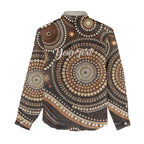 Kangaroo Australia Mother's Day Personalised Women Casual Shirt Always Cozy In Mum’s Pouch Aboriginal Art