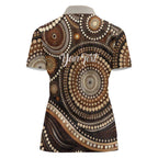 Kangaroo Australia Mother's Day Personalised Women Polo Shirt Always Cozy In Mum’s Pouch Aboriginal Art