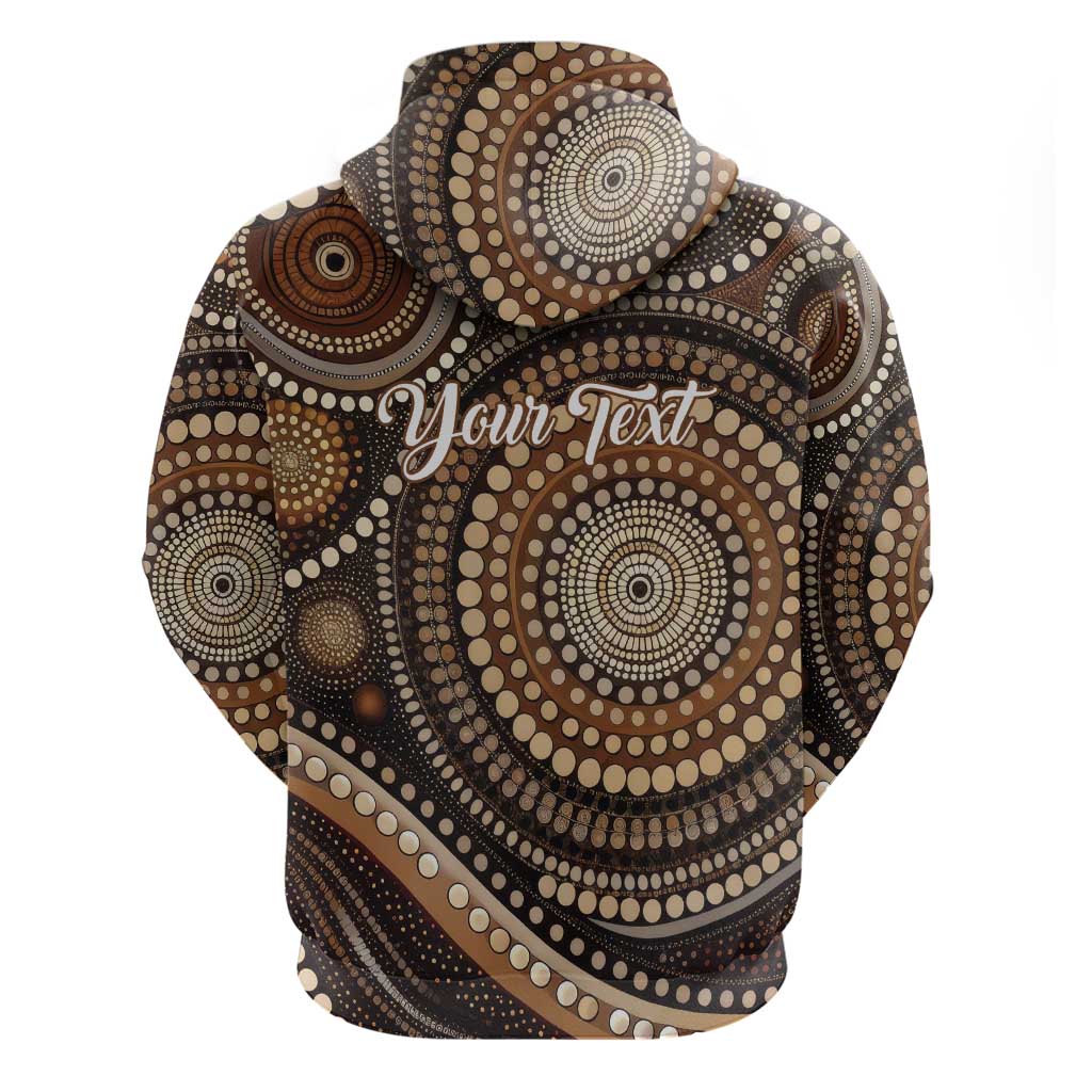 Kangaroo Australia Mother's Day Personalised Zip Hoodie Always Cozy In Mum’s Pouch Aboriginal Art