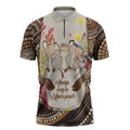 Kangaroo Australia Mother's Day Personalised Zipper Polo Shirt Always Cozy In Mum’s Pouch Aboriginal Art