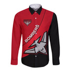 personalised-essendon-football-2023-long-sleeve-button-shirt-go-bombers-simple-style
