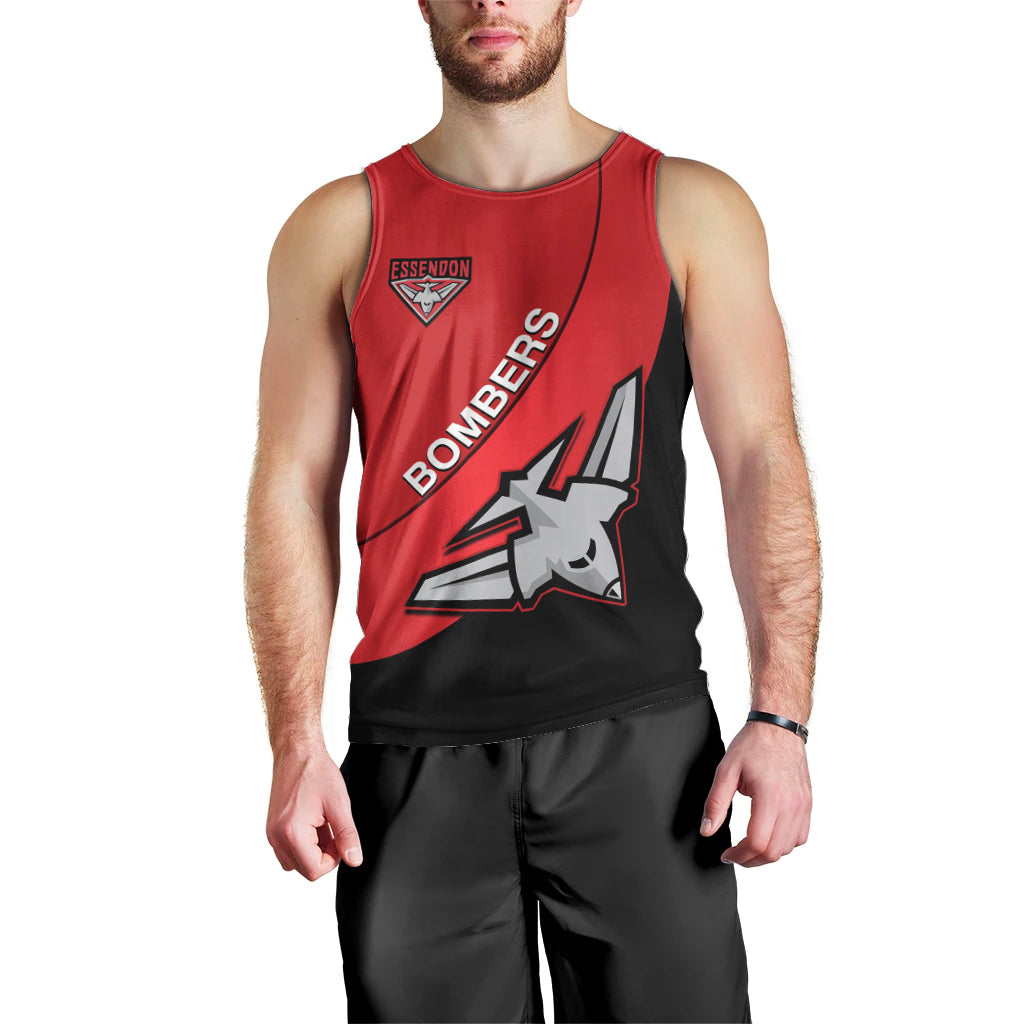personalised-essendon-football-2023-men-tank-top-go-bombers-simple-style