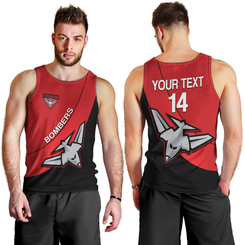 personalised-essendon-football-2023-men-tank-top-go-bombers-simple-style