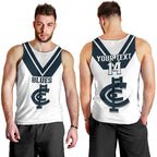 personalised-carlton-football-2023-men-tank-top-go-blues-white-simple-style