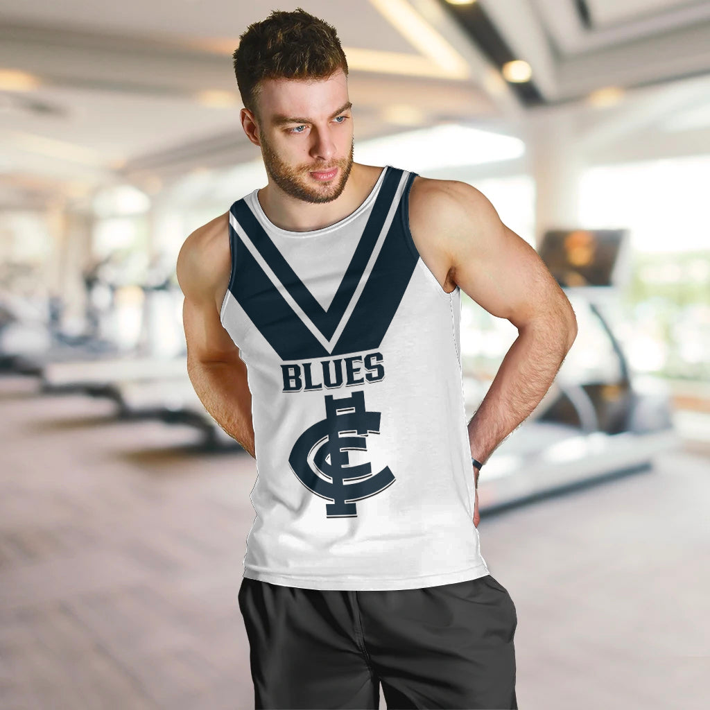 personalised-carlton-football-2023-men-tank-top-go-blues-white-simple-style