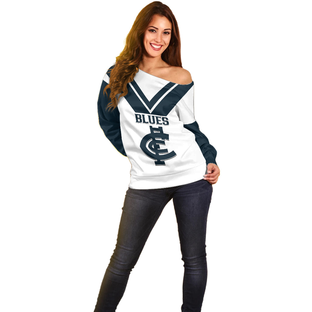 personalised-carlton-football-2023-off-shoulder-sweater-go-blues-white-simple-style