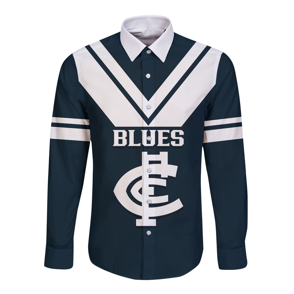 carlton-football-2023-long-sleeve-button-shirt-go-blues-navy-simple-style