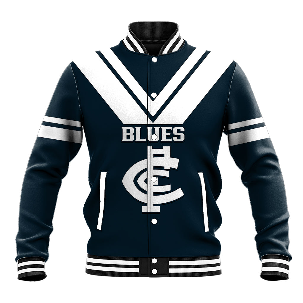 personalised-carlton-football-2023-baseball-jacket-go-blues-navy-simple-style