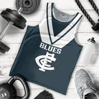 personalised-carlton-football-2023-men-tank-top-go-blues-navy-simple-style