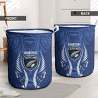 Auckland 2026 Rugby Custom Laundry Basket NZ Maori Silver Fern