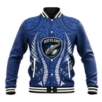 Auckland 2026 Rugby Custom Baseball Jacket NZ Maori Silver Fern